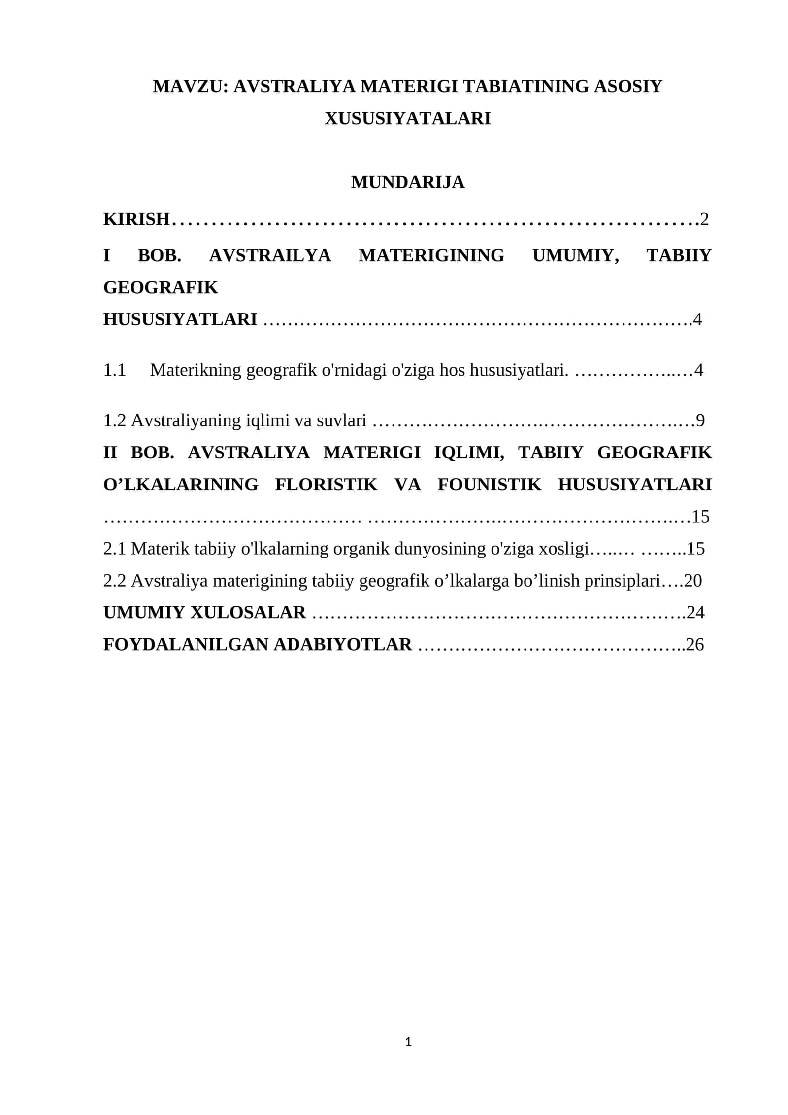 Avstraliya materigi 1