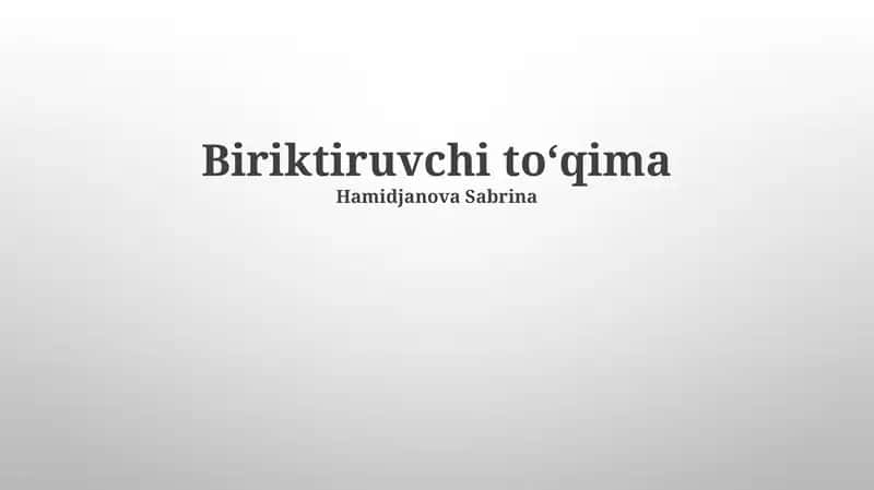 Biriktiruvchi toʻqima 1