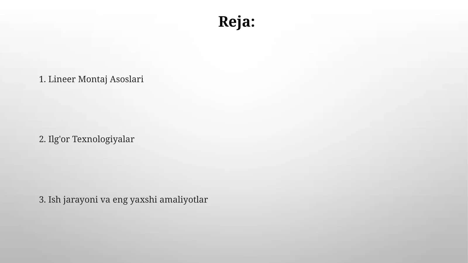 Lineer Montaj Asoslari 1