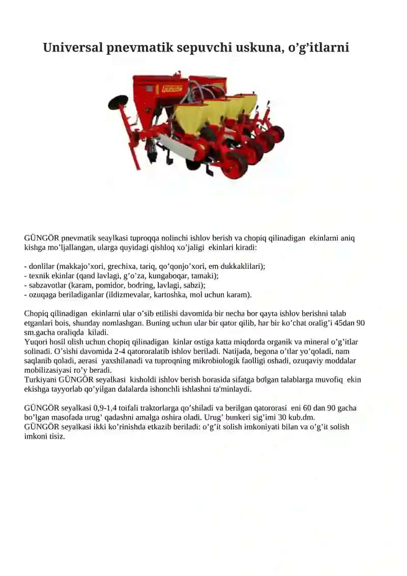 GÜNGÖR pnevmatik seaylkasi