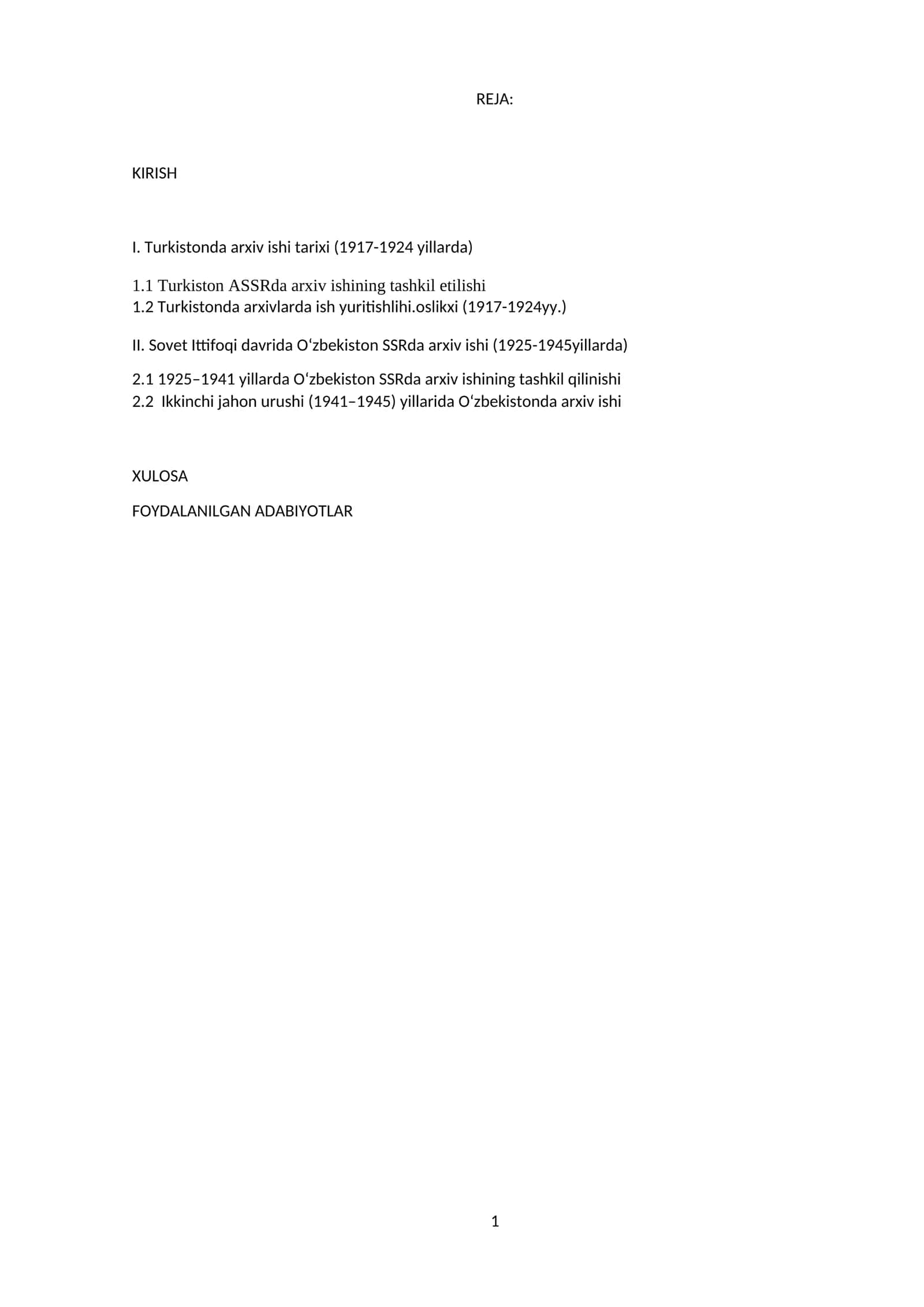 Turkistonda Arxiv Ishi Tarixi 1