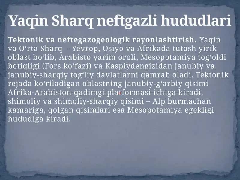 Tektonik va neftegazogeologik rayonlashtirish 1