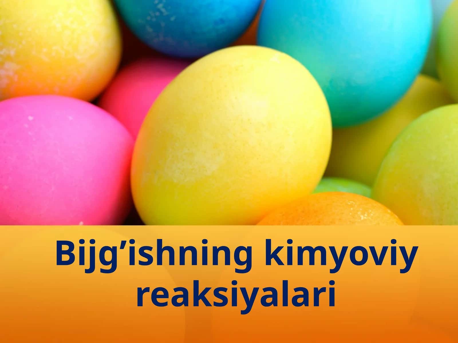 Bijg’ishning kimyoviy reaksiyalari 1