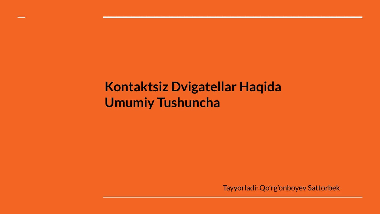 Kontaktsiz Dvigatellar 1