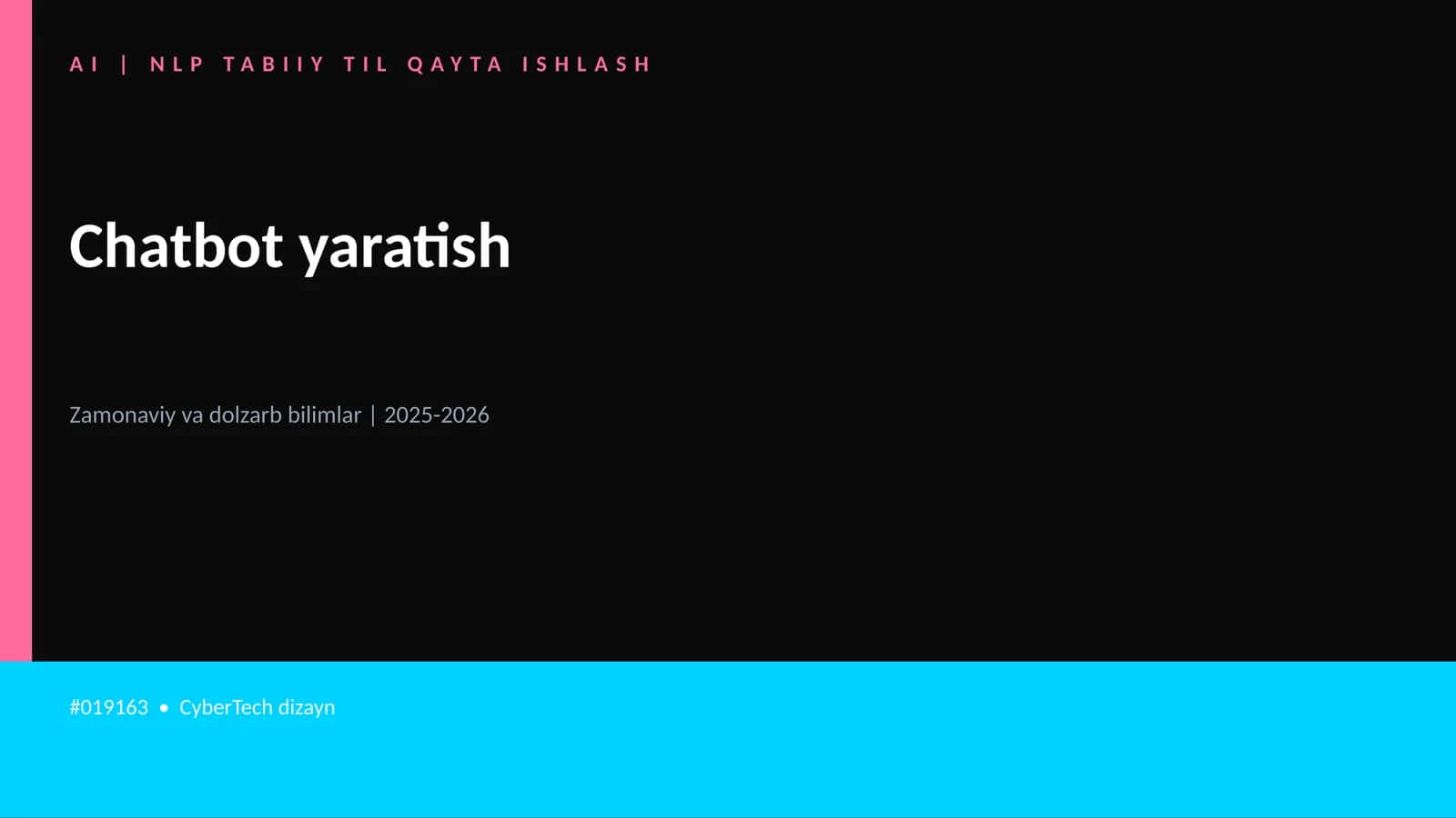 AI | NLP TABIIY TIL QAYTA ISHLASH 1
