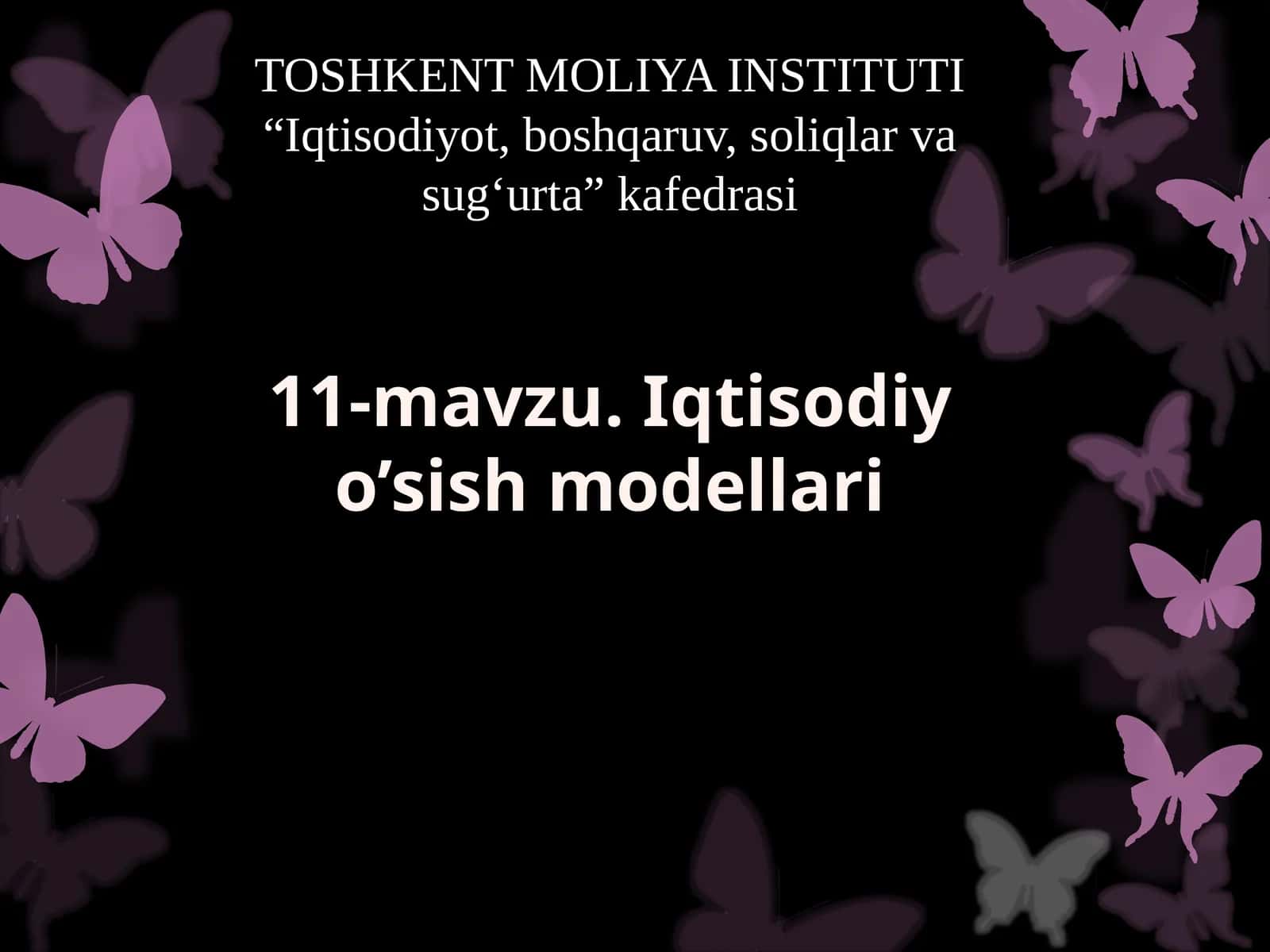 Iqtisodiy o’sish 1