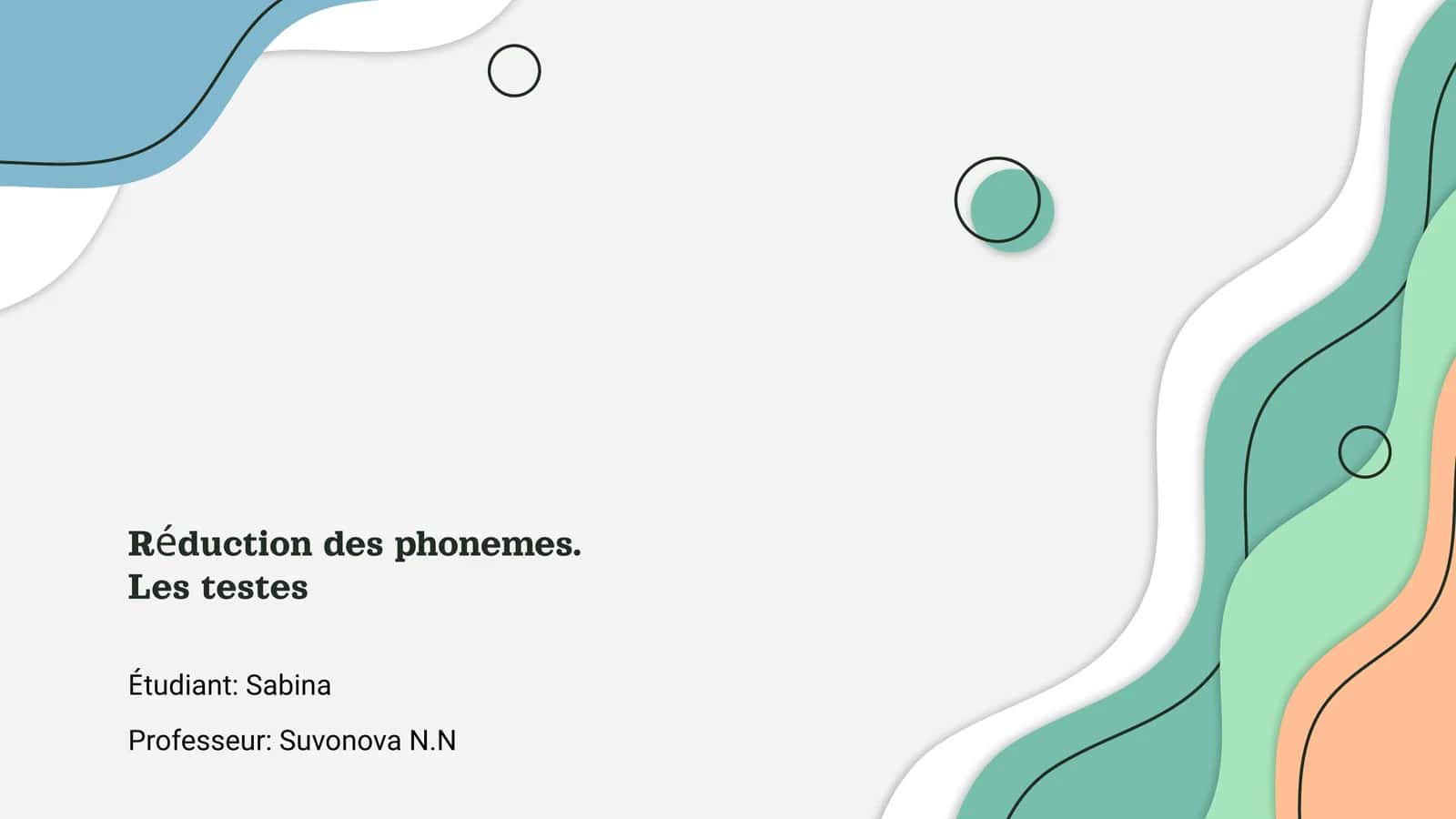 Réduction des phonemes 1