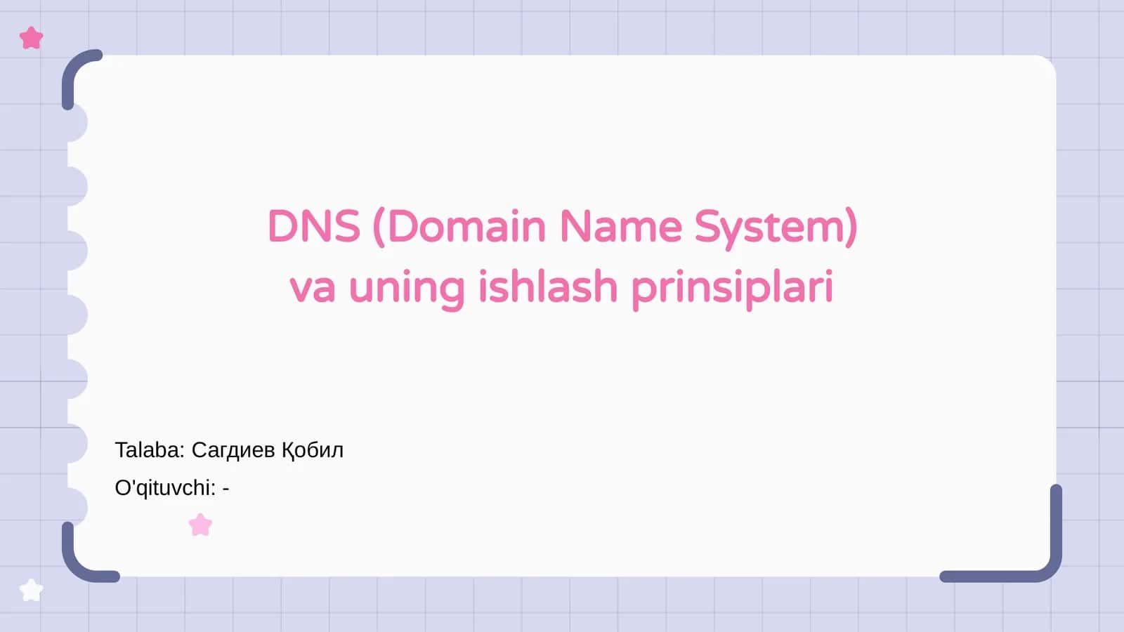 DNS (Domain Name System) va uning ishlash prinsiplari 1
