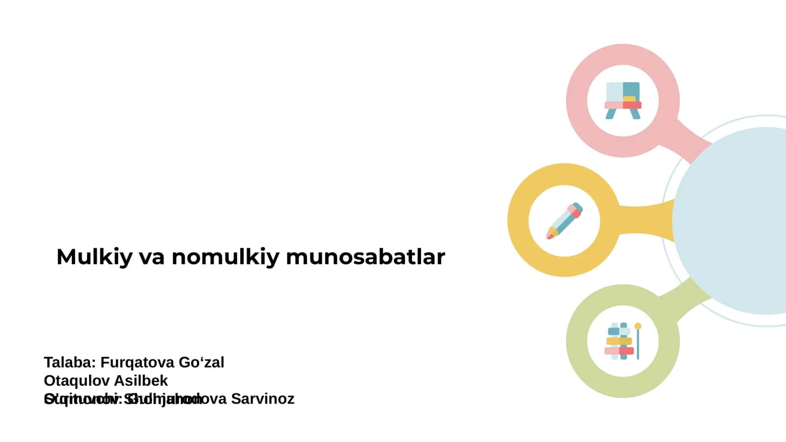 Mulkiy va nomulkiy munosabatlar 1