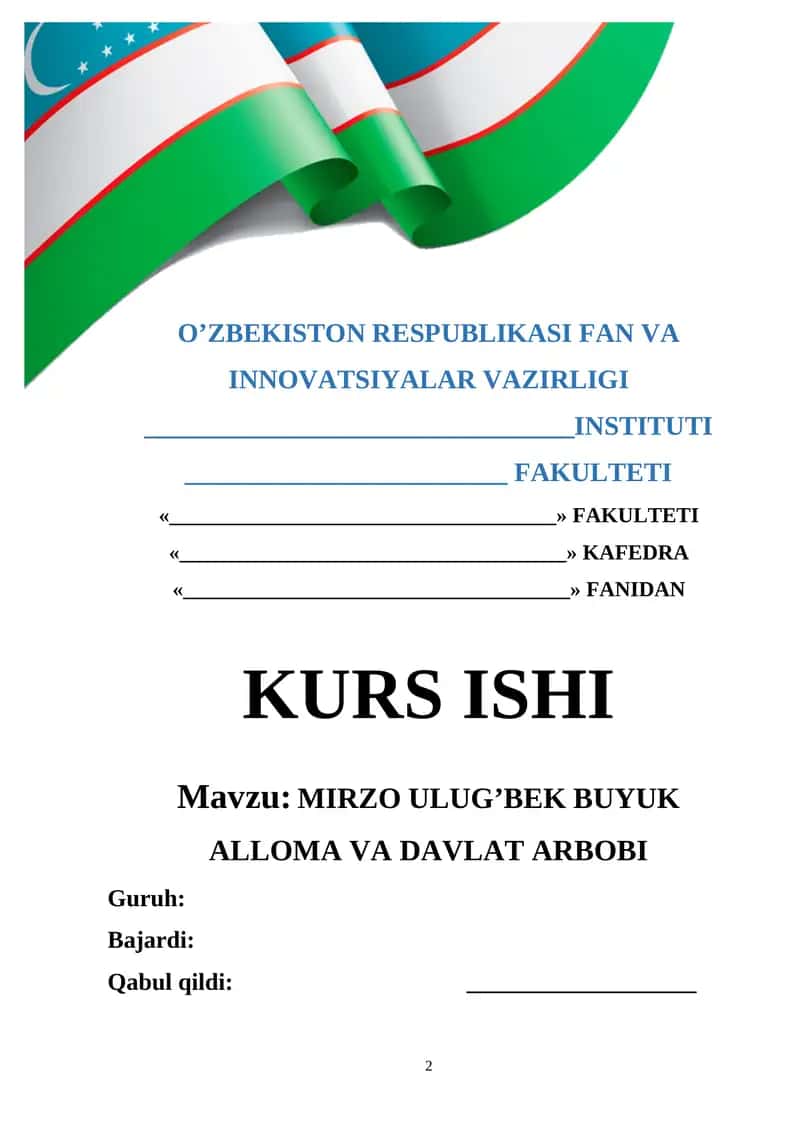 MIRZO ULUG’BEK BUYUK ALLOMA VA DAVLAT ARBOBI 1