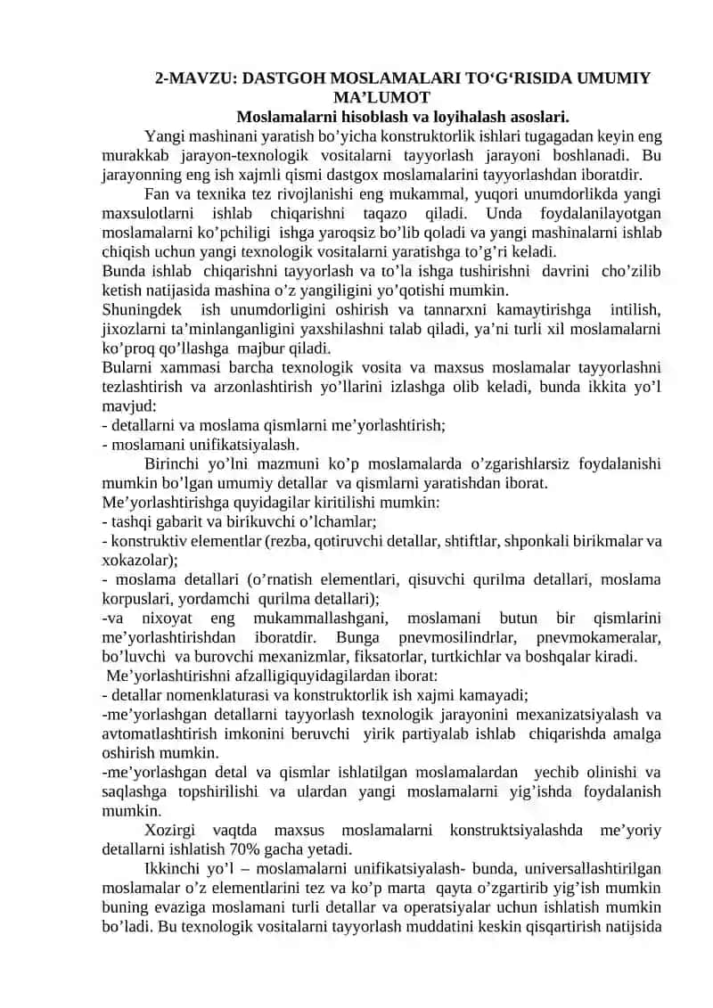 DASTGOH MOSLAMALARI TO‘G‘RISIDA UMUMIY MA’LUMOT