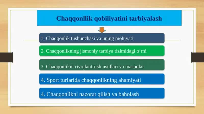 Chaqqonllik qobiliyatini tarbiyalash 1