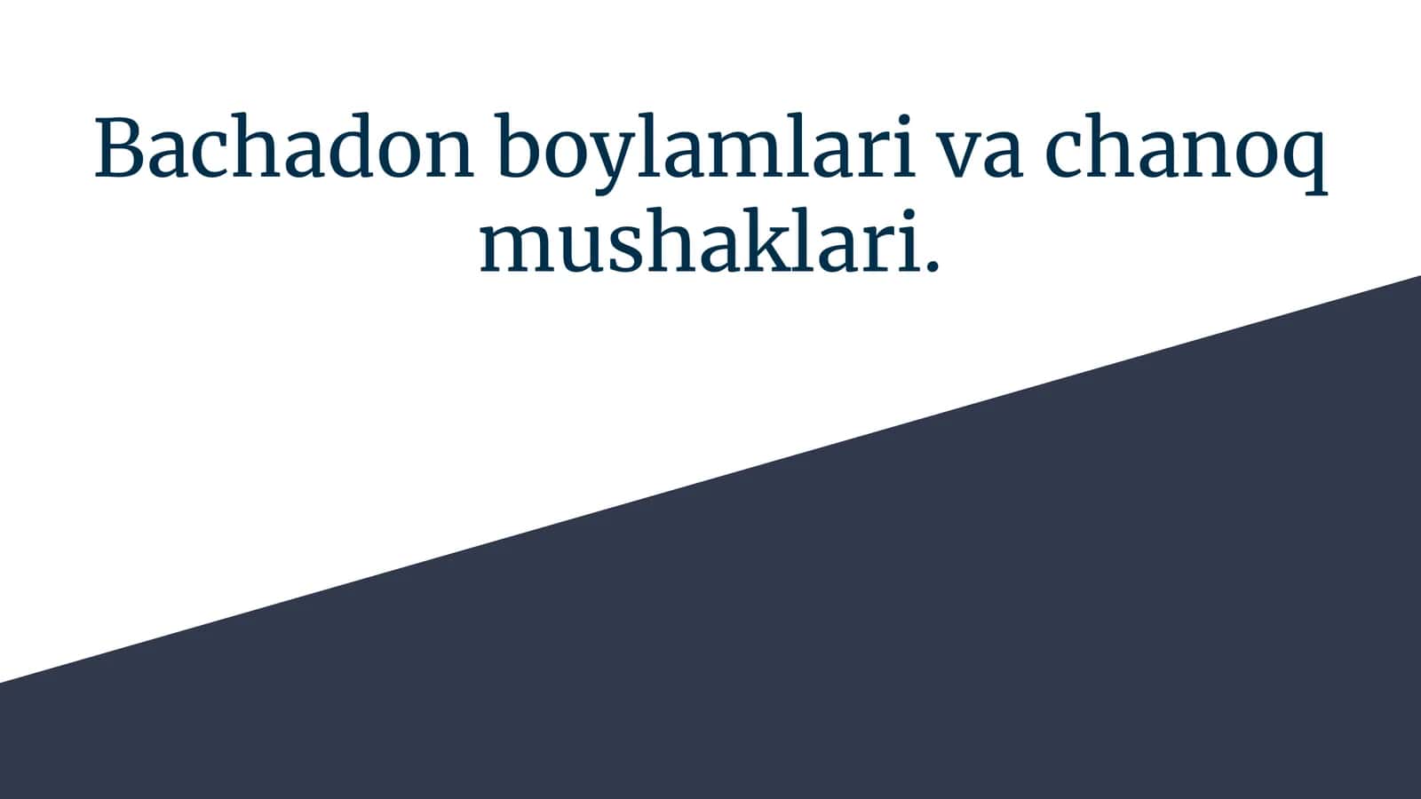 Bachadon boylamlari va chanoq mushaklari 1