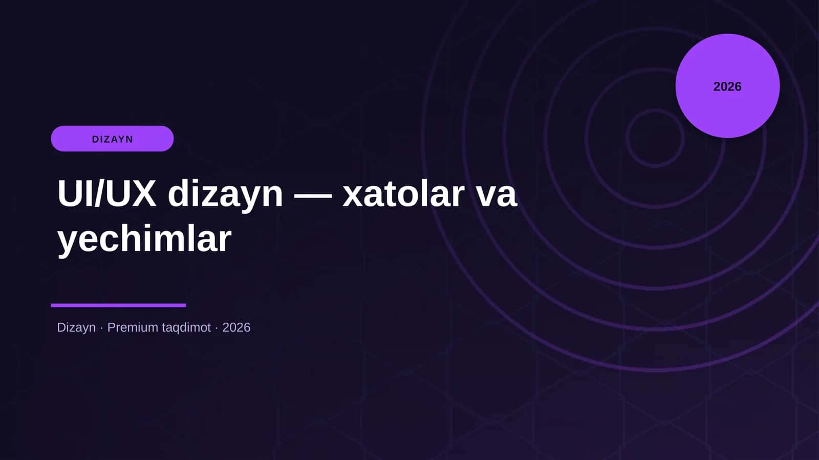UI/UX dizayn — xatolar va yechimlar 1