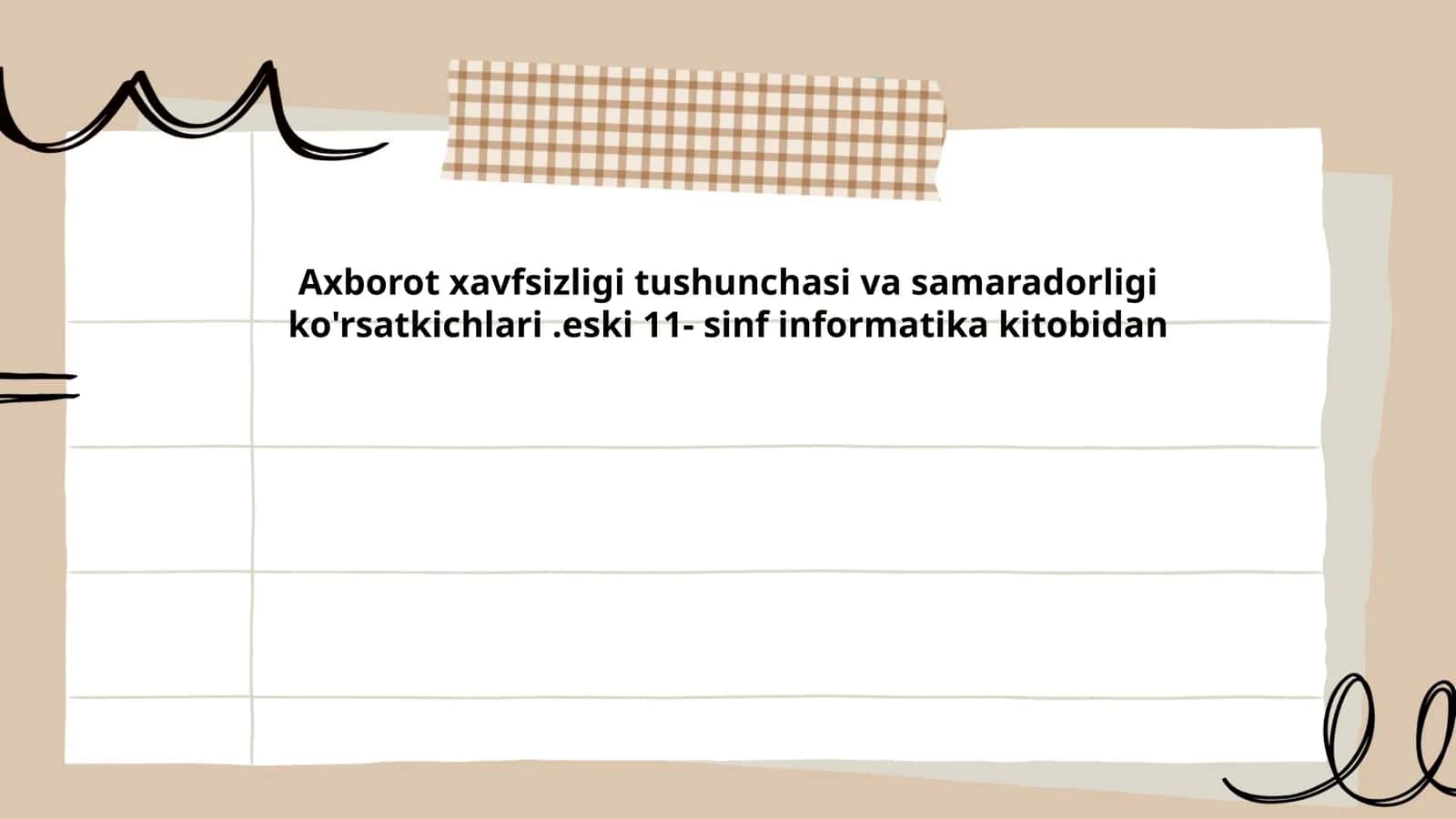 Axborot xavfsizligi tushunchasi 1