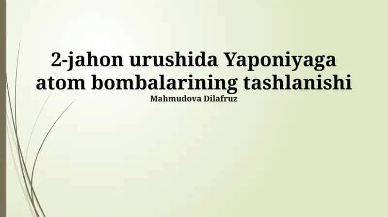 Nagasakidan keyingi voqealar 1