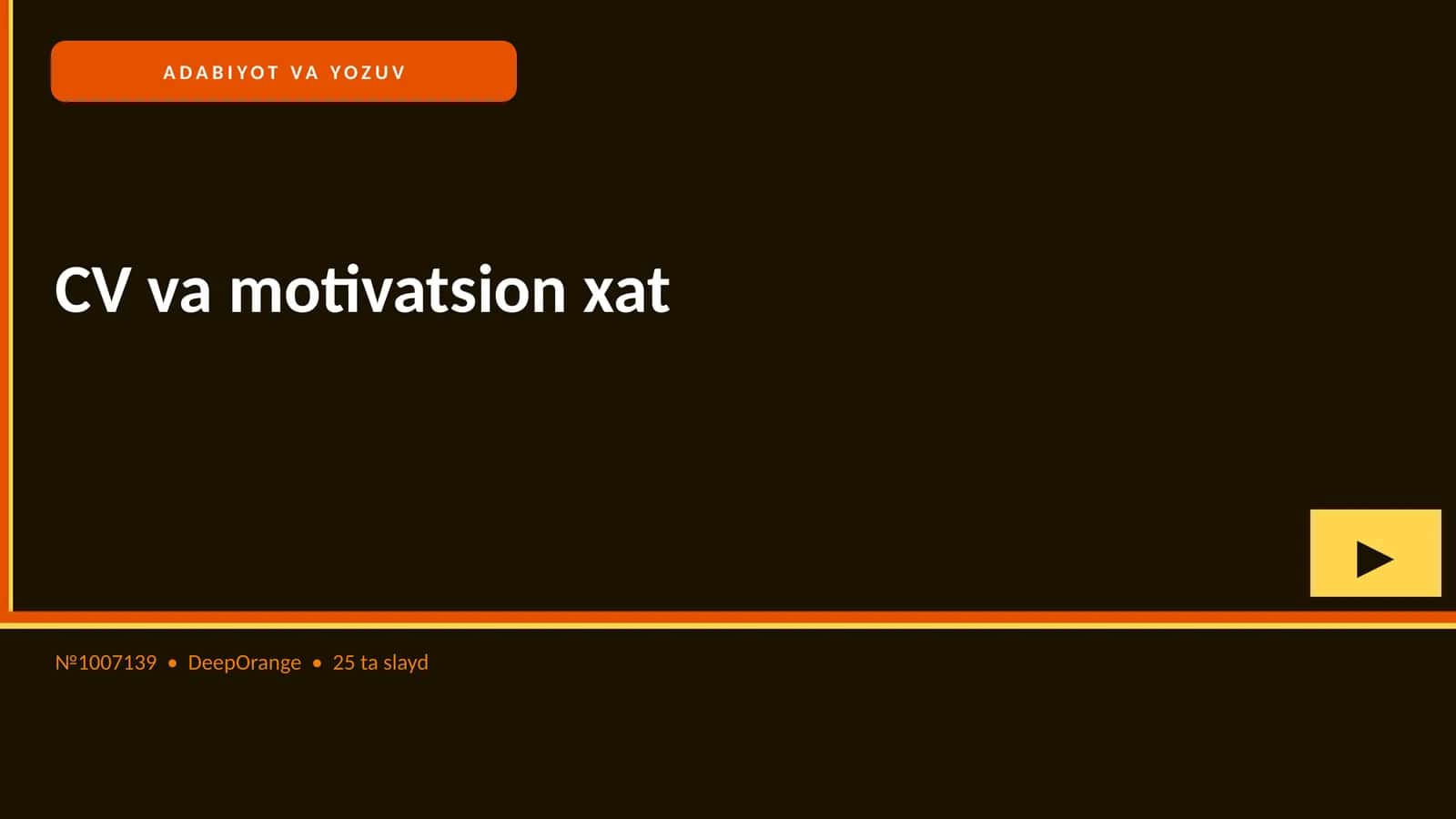 CV va motivatsion xat 1