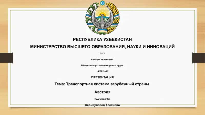 Транспортная система зарубежный страны - Австрия 1