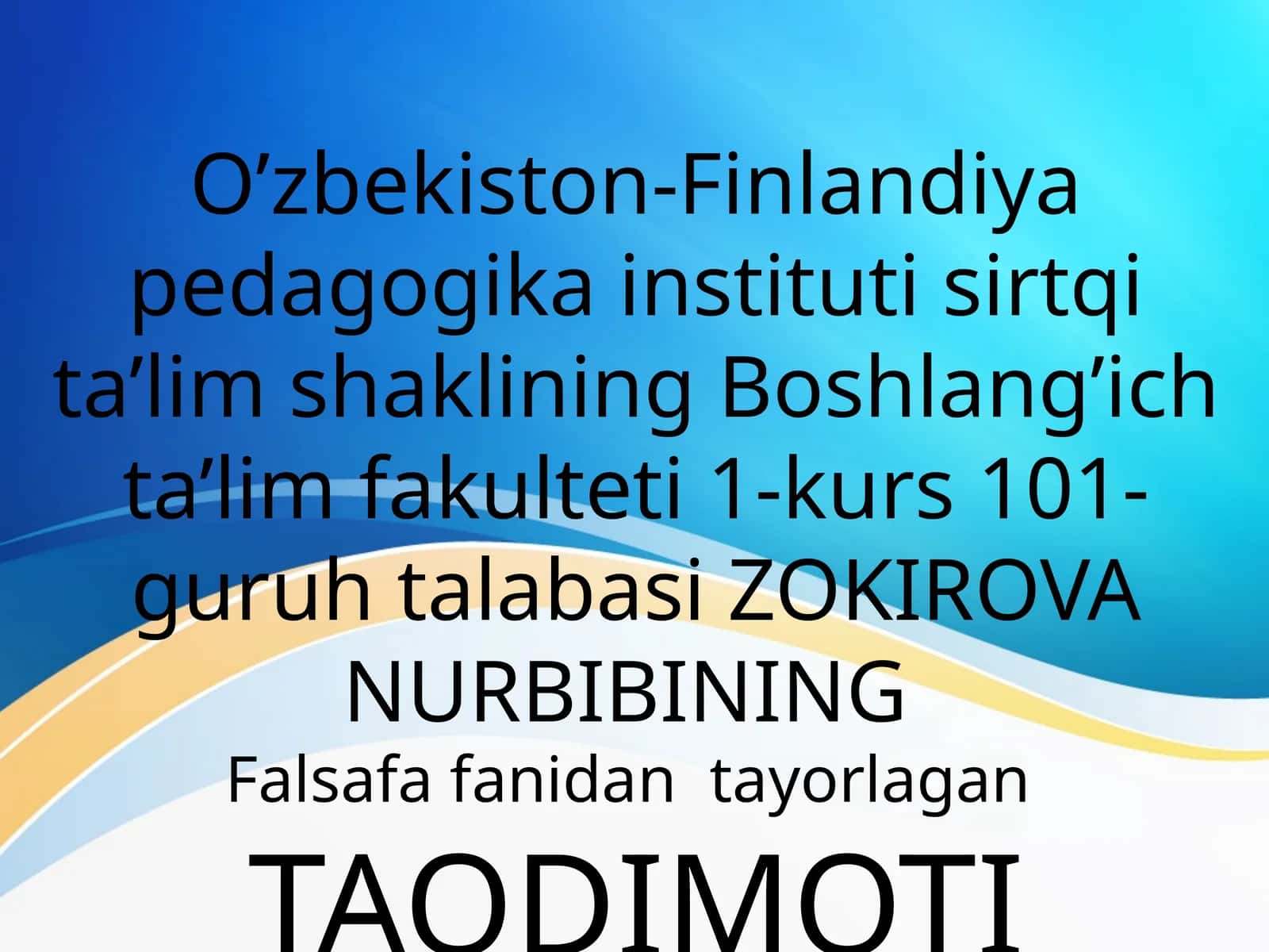 Fan, falsafa va dinning o'zaro aloqadorligi 1