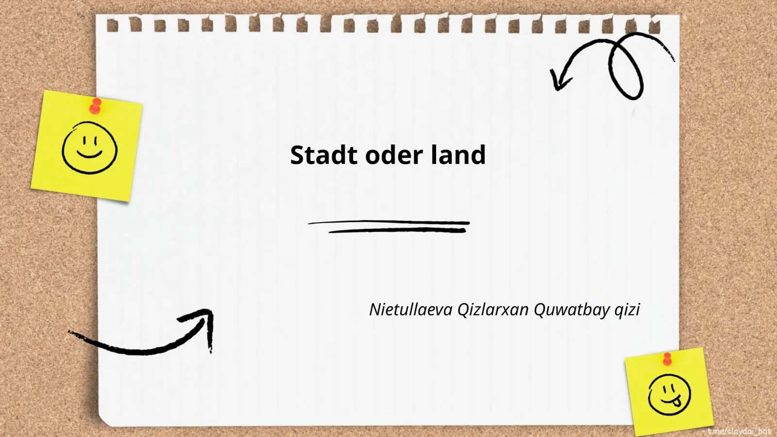Stadt oder land 1