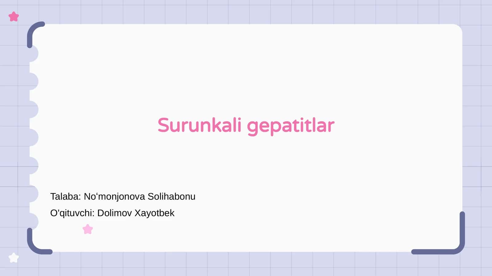 Surunkali gepatitlar 1