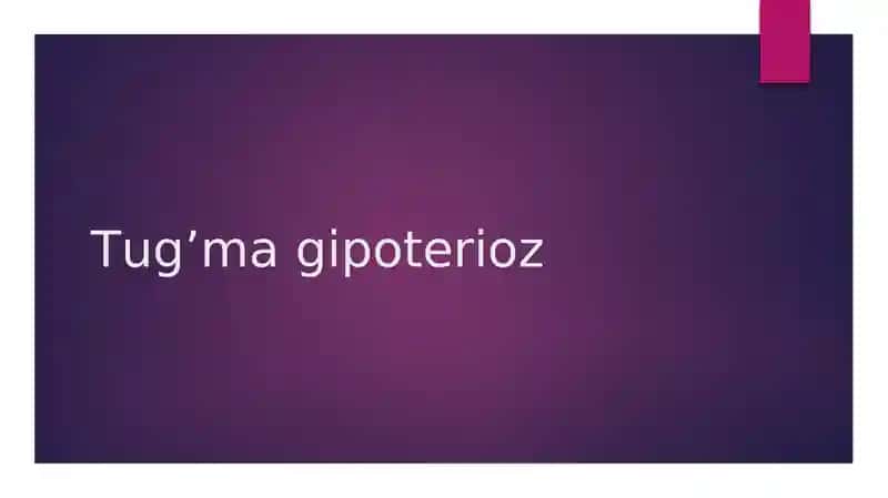 Tug’ma gipoterioz
