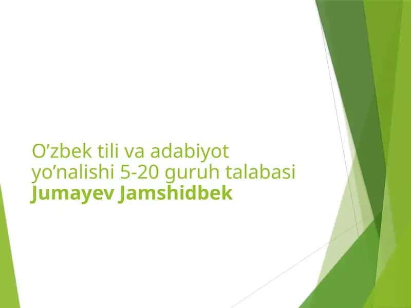 Alisher Navoiy hayoti va ijodi 1
