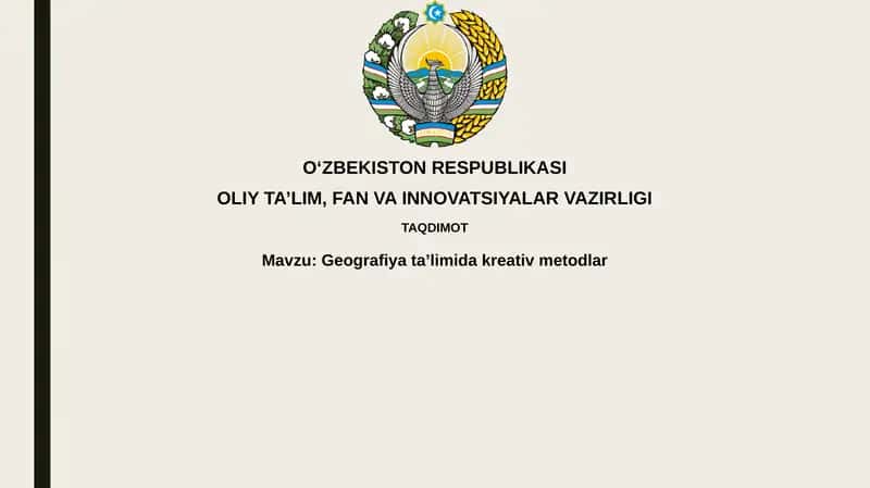 Geografiyata’limidakreativmetodlar 1