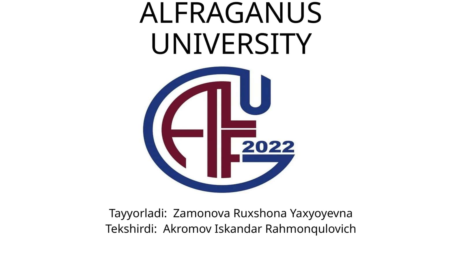 ALFRAGANUS UNIVERSITY 1