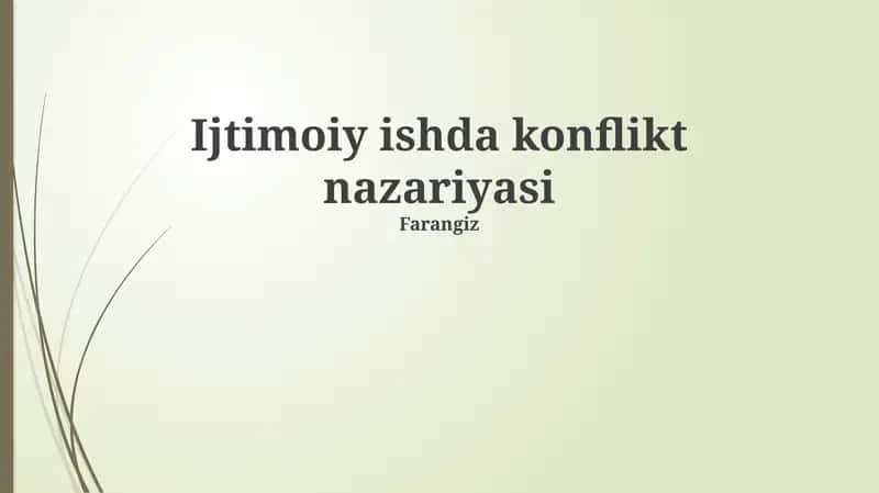 Konflikt nazariyasi 1