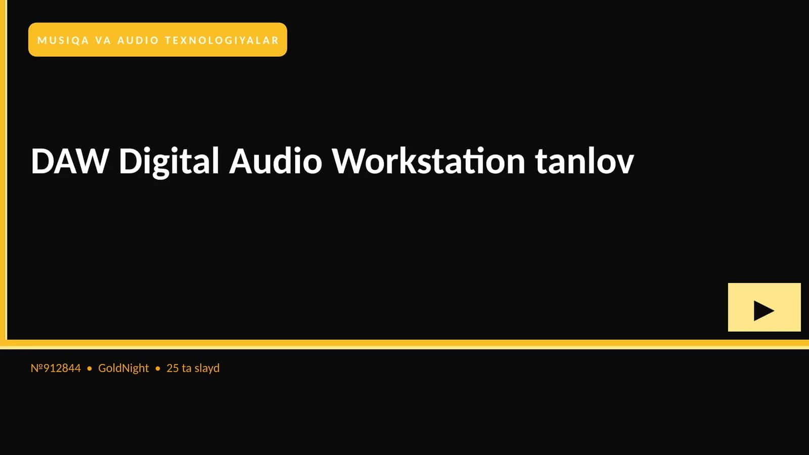 DAW Digital Audio Workstation tanlov 1