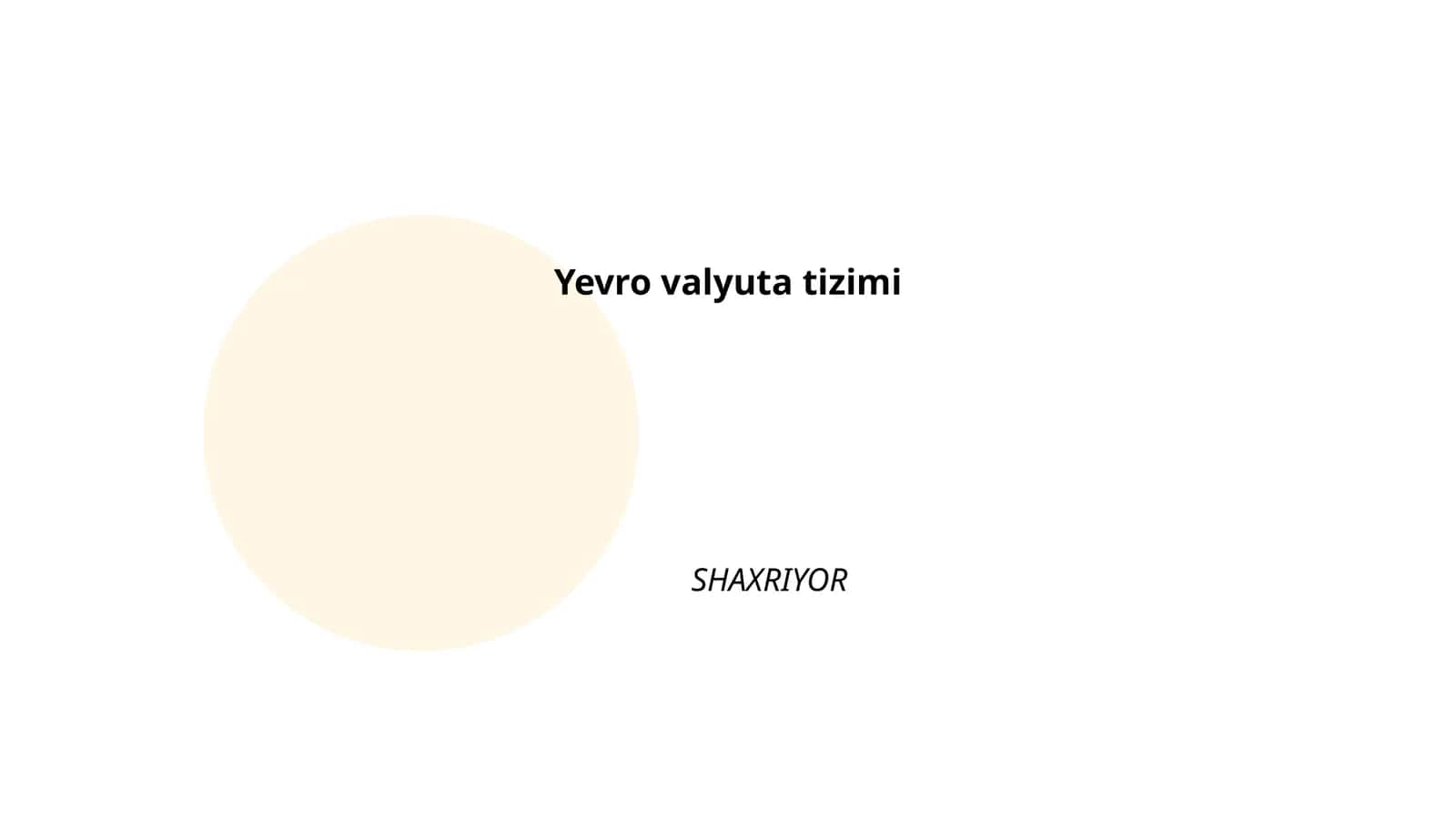 Yevro valyuta tizimi 1