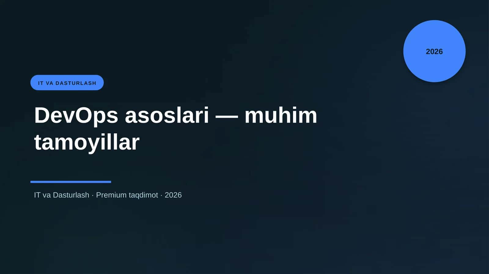 DevOps asoslari — muhim tamoyillar 1