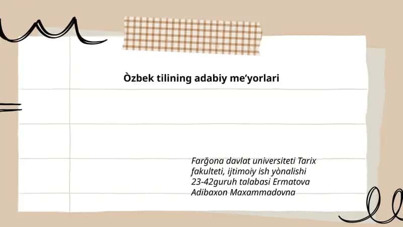 Òzbek tilining adabiy me’yorlari 1