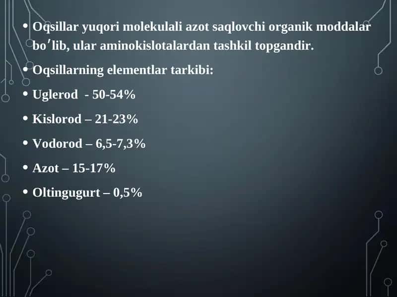 Oqsillar va peptidlar 1