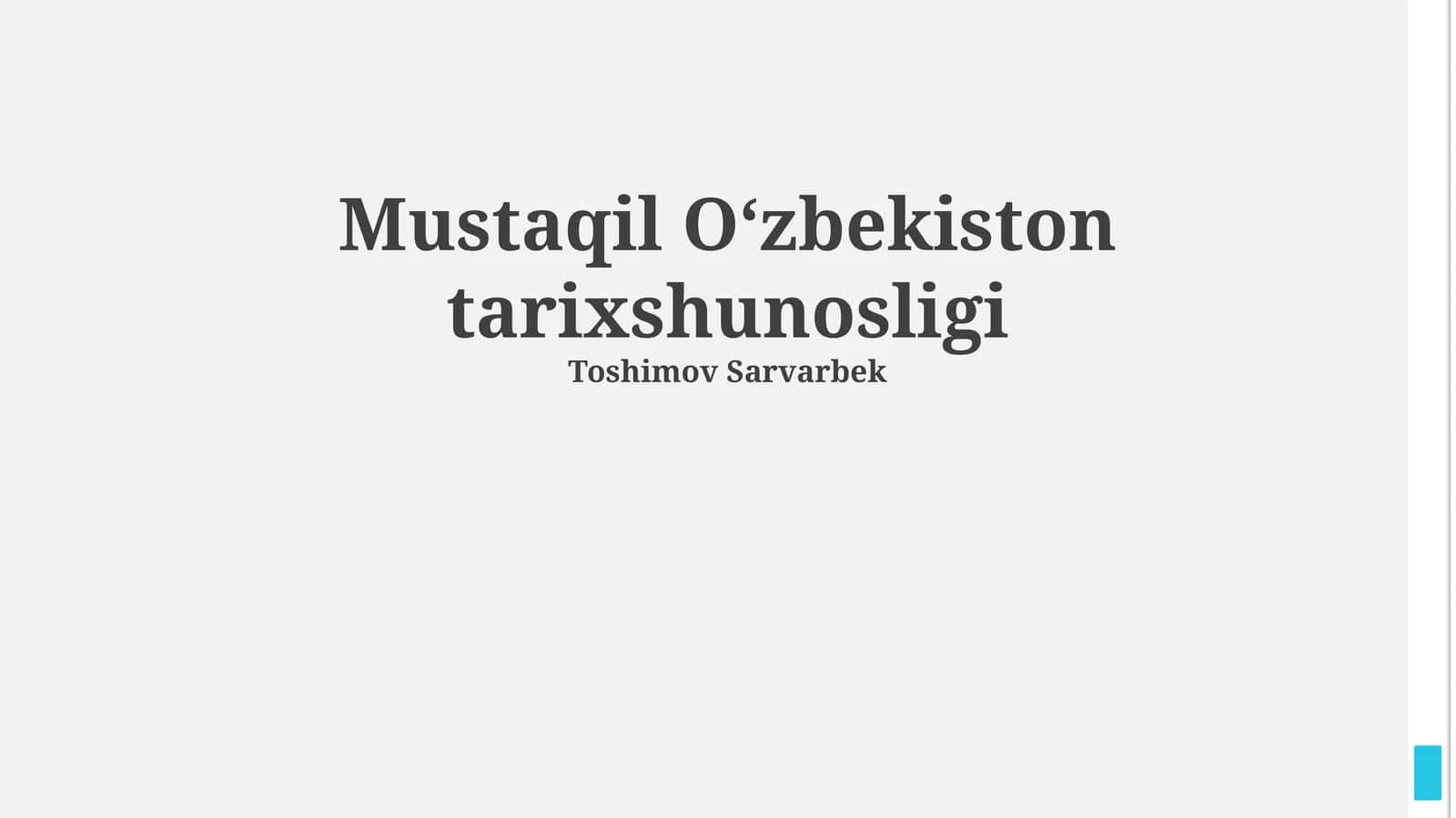 Mustaqil O‘zbekiston tarixshunosligi 1