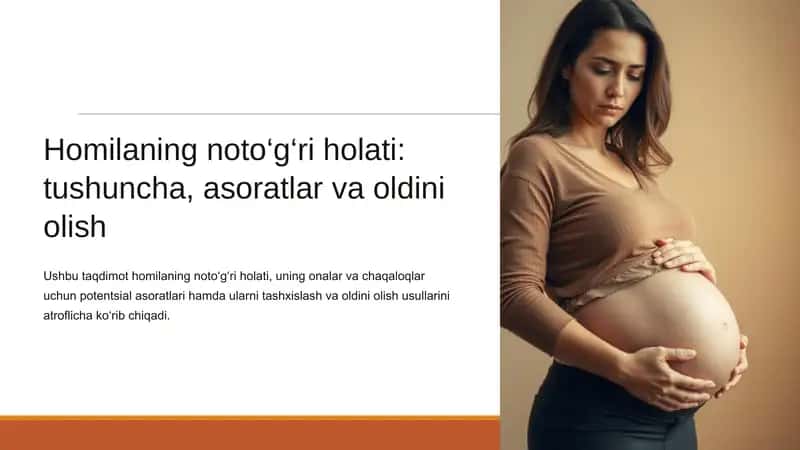 Homilaning noto‘g‘ri holati 1