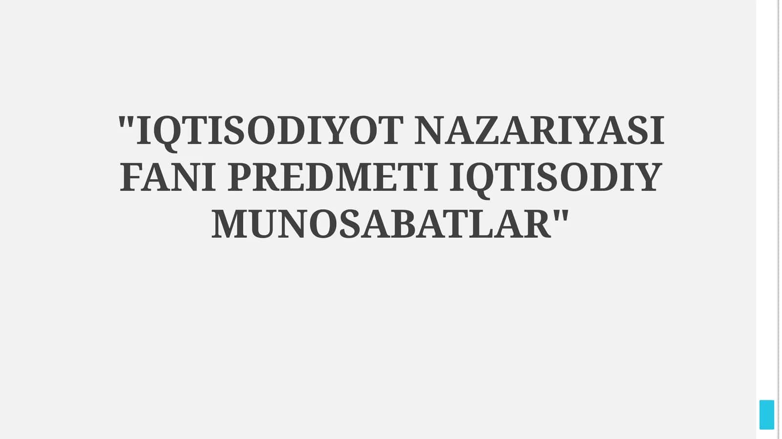 Iqtisodiy munosabatlar: Ta'rif va turlari 1