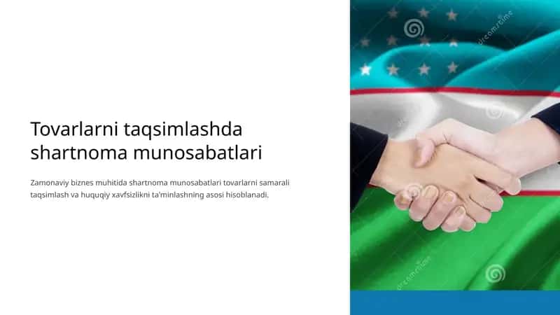 Tovarlarni taqsimlashda shartnoma munosabatlari 1