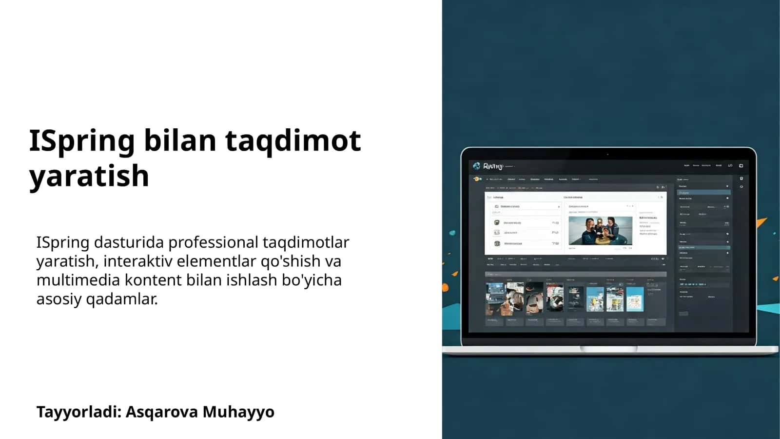 ISpring bilan taqdimot yaratish 1