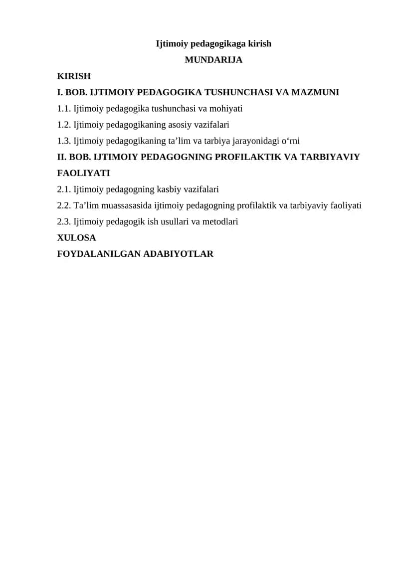 Ijtimoiy pedagogikaga kirish 1
