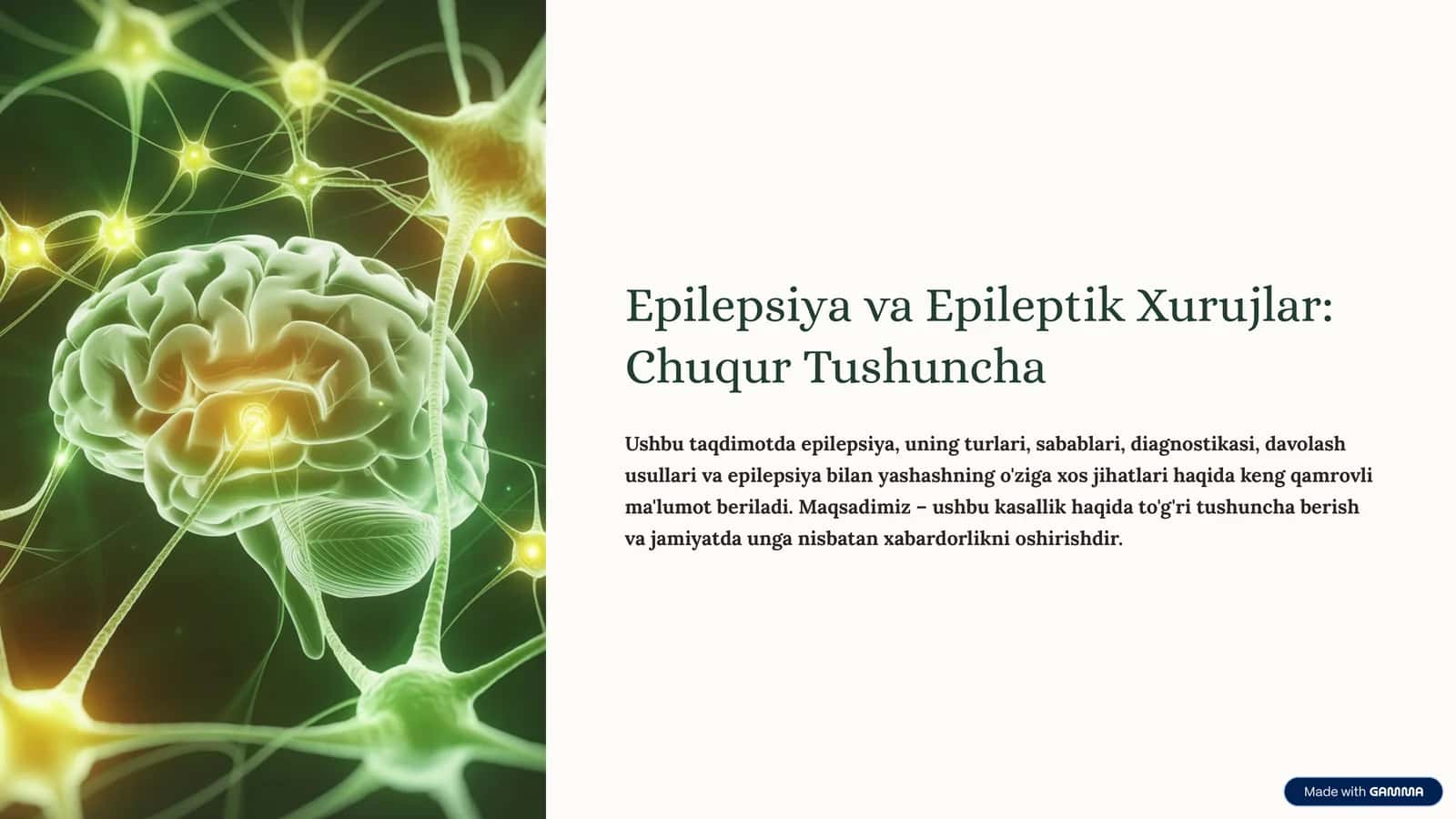 Epilepsiya va Epileptik Xurujlar: Chuqur Tushuncha 1