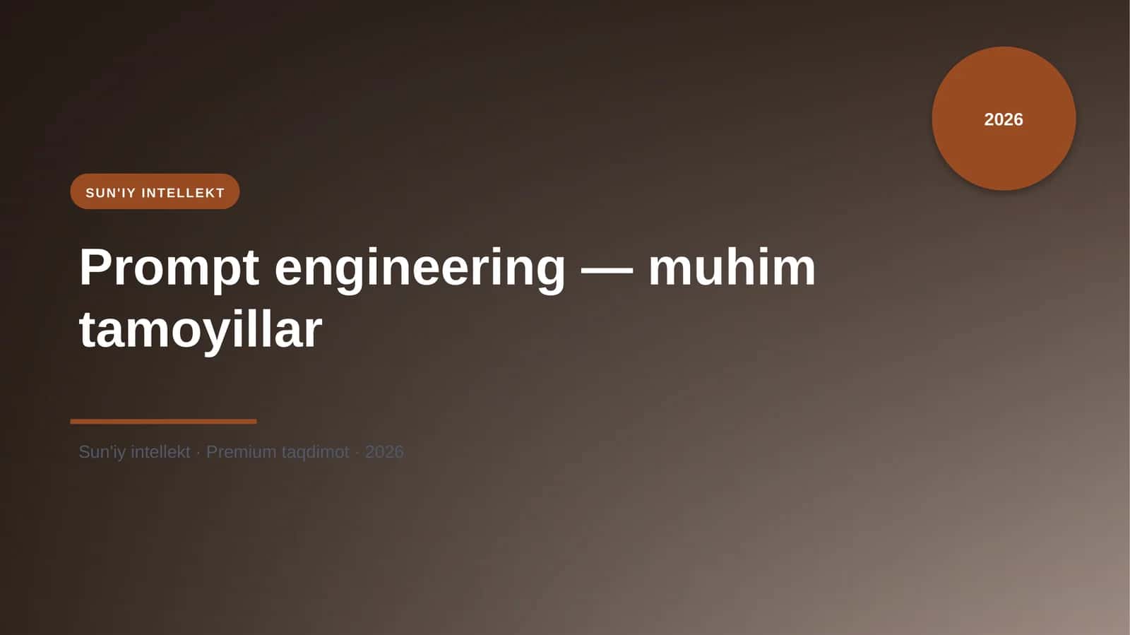 Prompt engineering — muhim tamoyillar 1