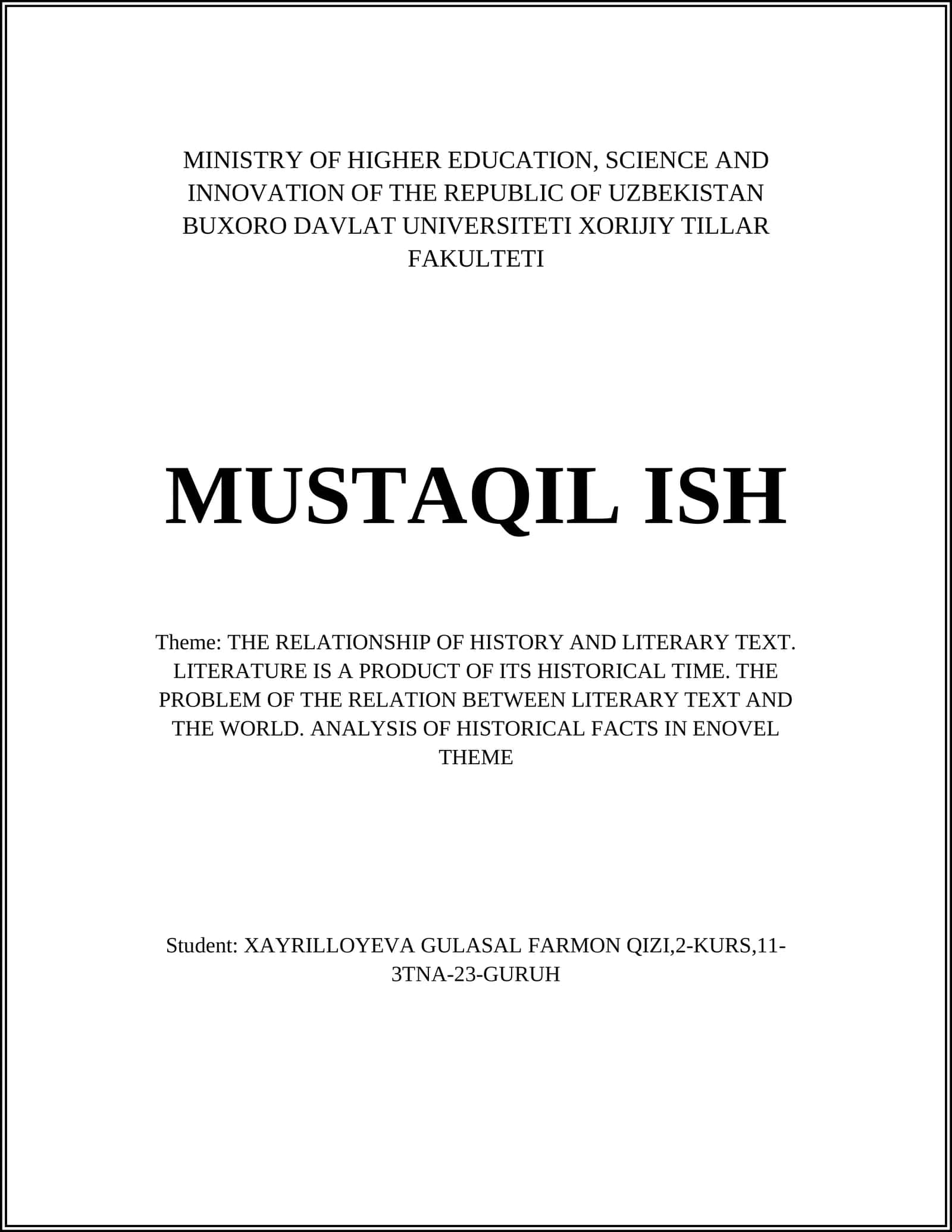 The Influence of Historical Events on Literary Themes 1