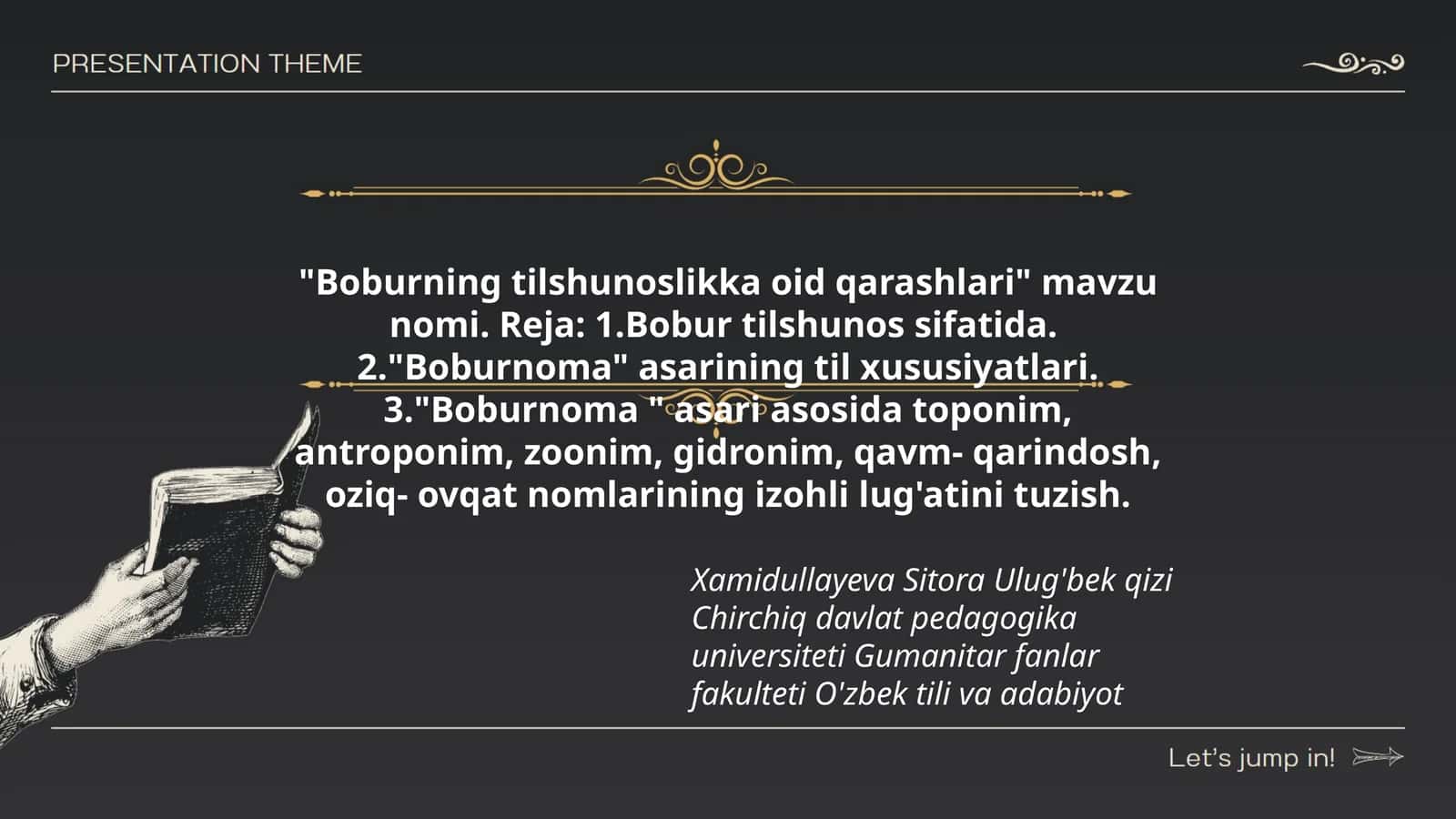 Boburning tilshunoslikka oid qarashlari 1