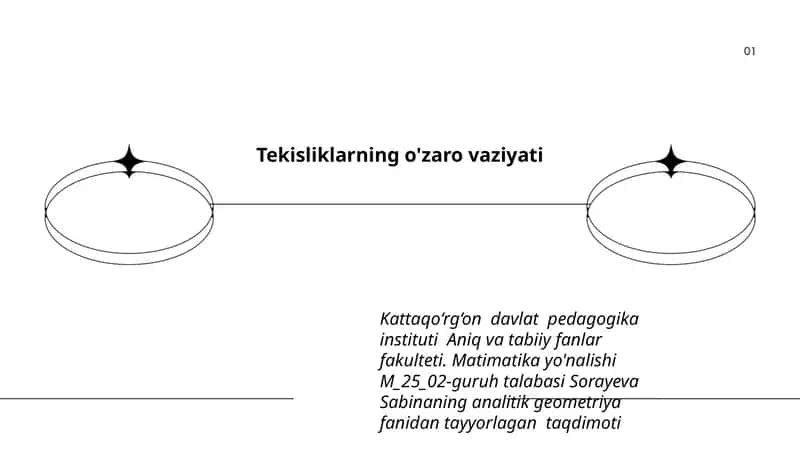 Analitik geometriya fanidan taʼlim 1