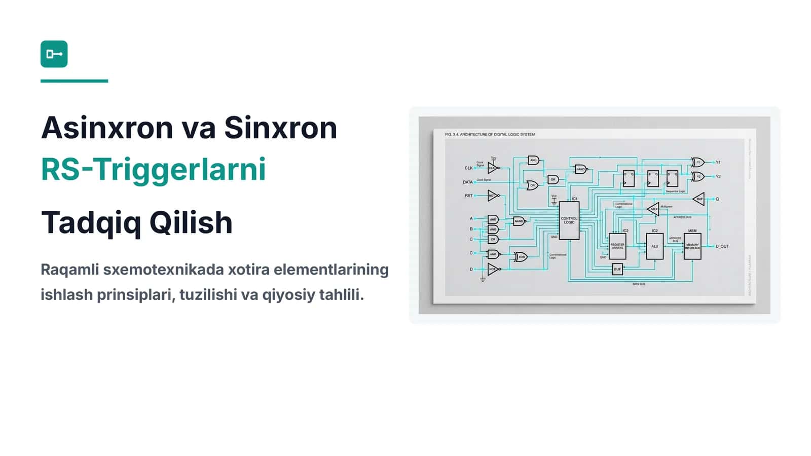 Asinxron va Sinxron RS-Triggerlarni Tadqiq Qilish 1