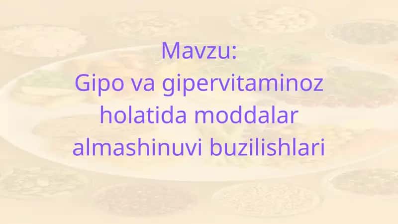 Vitaminlar biologik ahamiyati 1