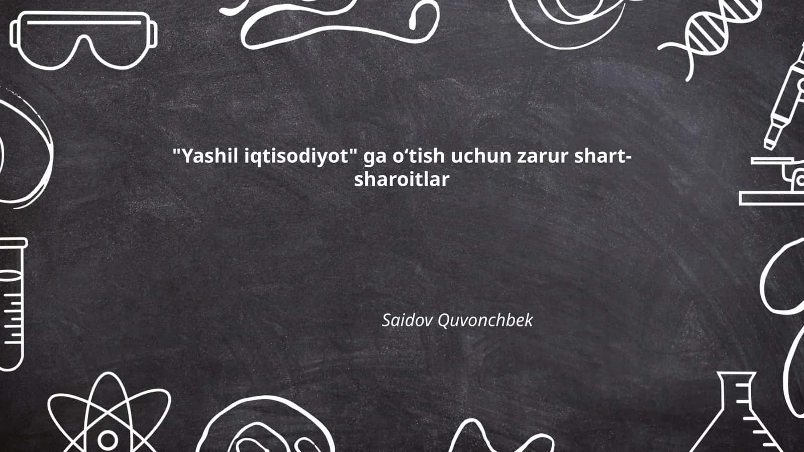 Yashil iqtisodiyot 1