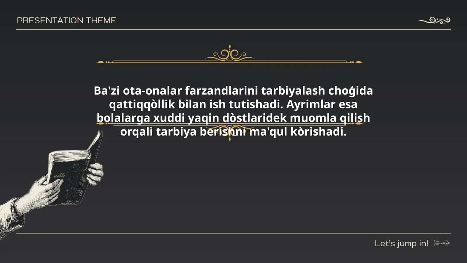 Ota-onalar va bolalar tarbiyasi 1